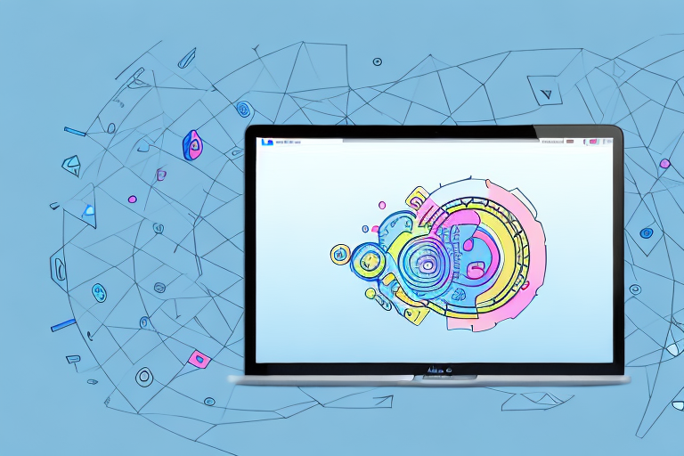 A mac computer with a screenshot on the screen