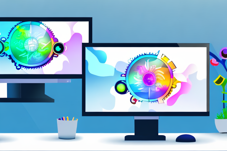 Two computer monitors side by side