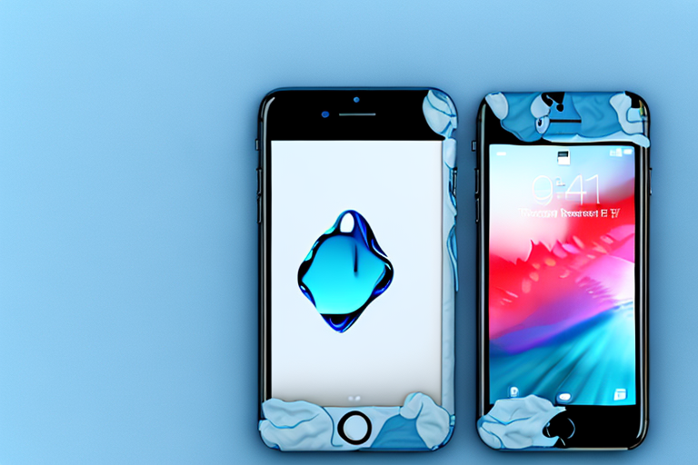 An iphone 7 with the power and volume buttons highlighted
