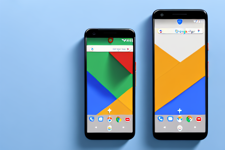 A google pixel 6 smartphone with a glowing screen