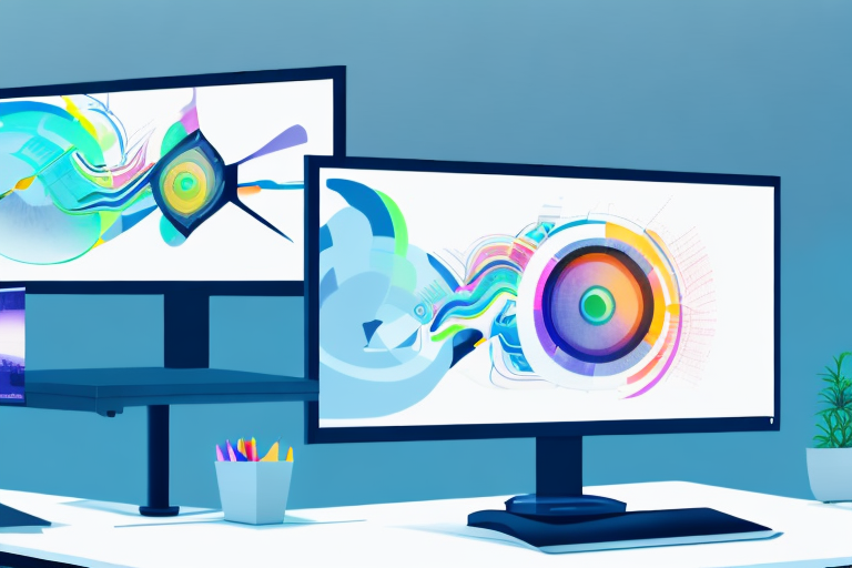 Two computer monitors side by side