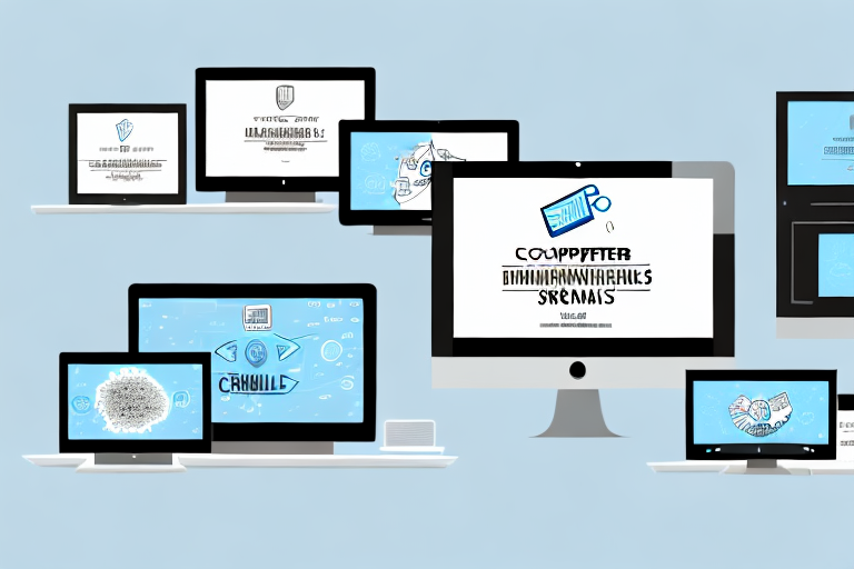 Several computer screens displaying different screenshot tools and their icons