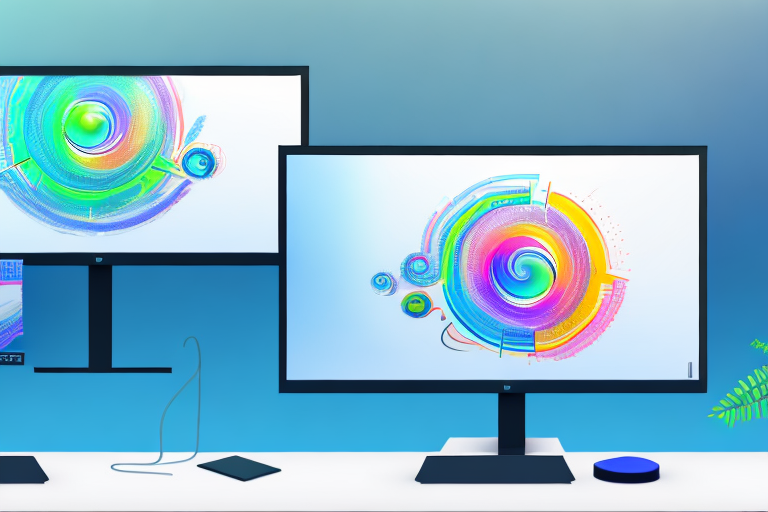 Two computer monitors side by side