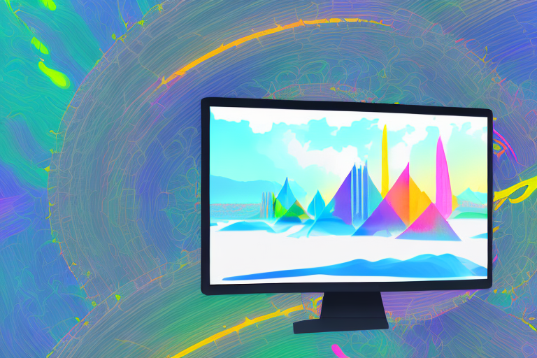 A computer screen displaying a vibrant