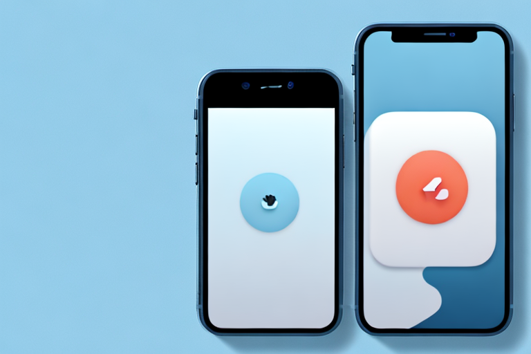 An iphone displaying a blurred screenshot with an icon of a blur tool hovering above it