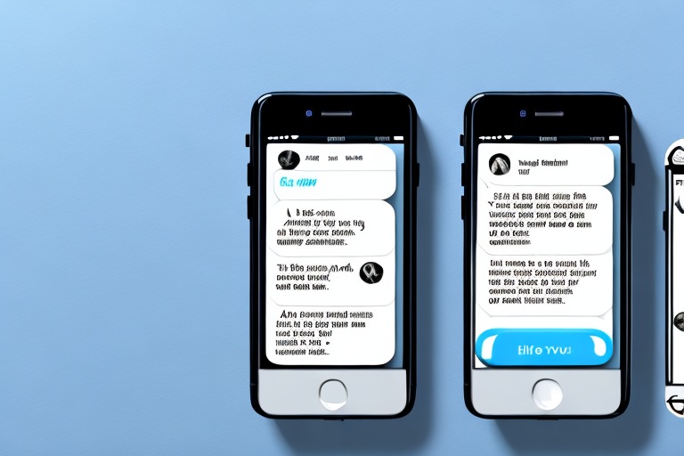 An iphone displaying a text message conversation