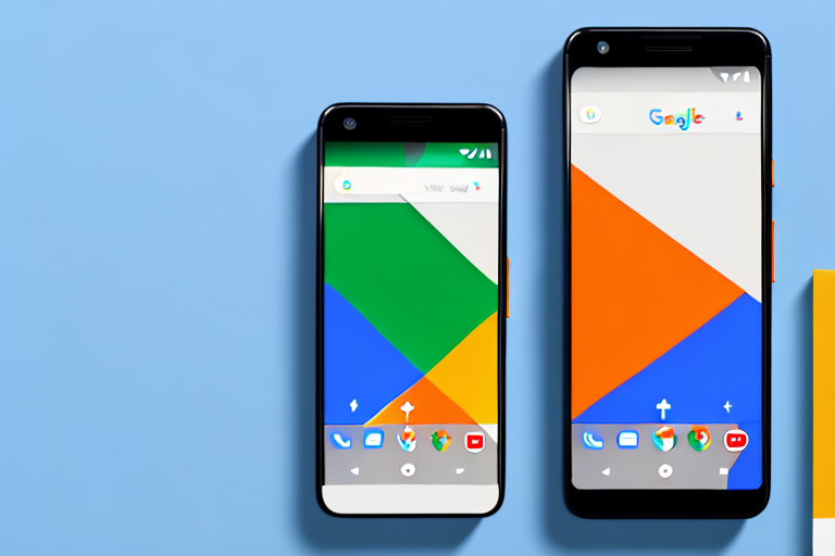 A google pixel 7 smartphone with a vibrant screen