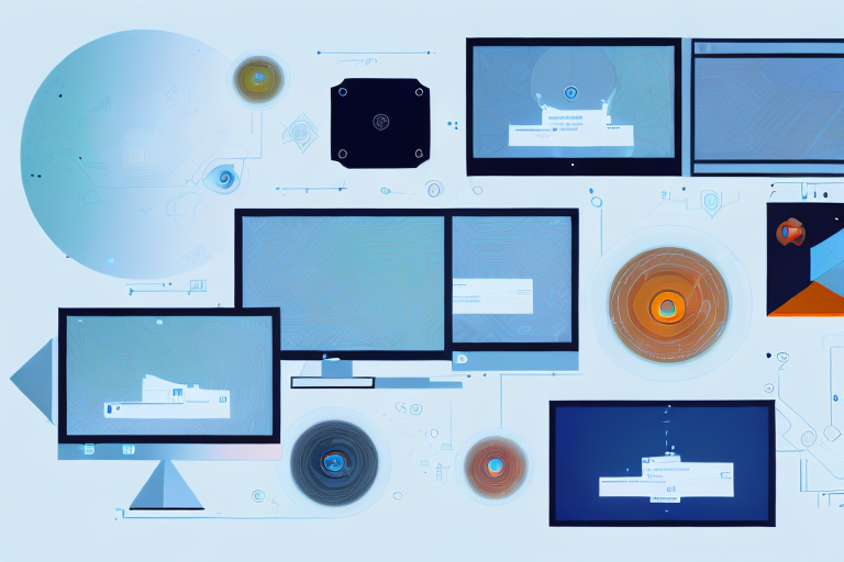 A variety of computer screens displaying different linux interfaces
