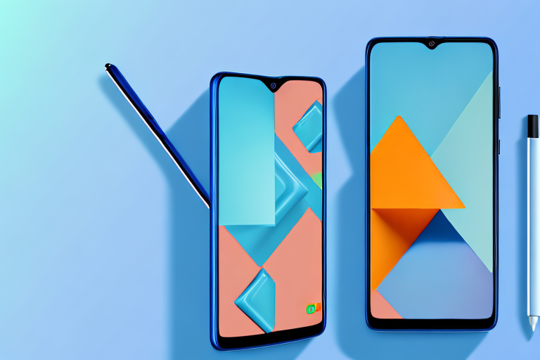 A samsung a52 smartphone with a highlighted power and volume down button
