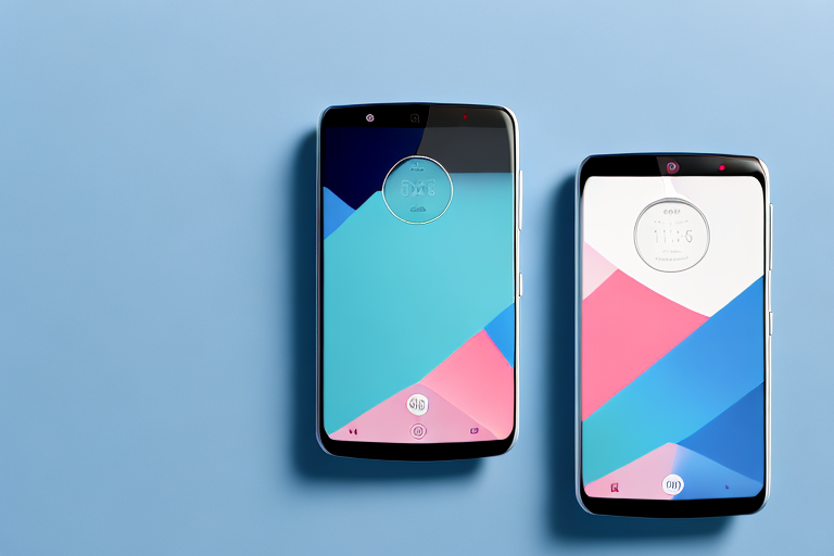 A motorola edge smartphone with a glowing screen