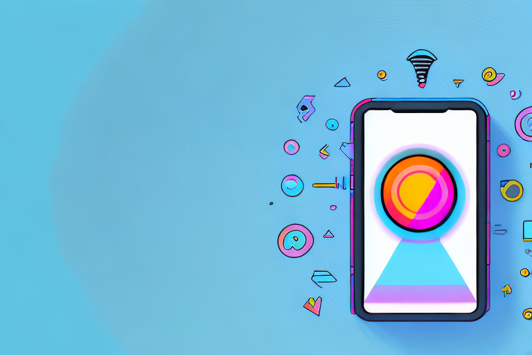 The flip 4 device with a vibrant light emanating from its screen