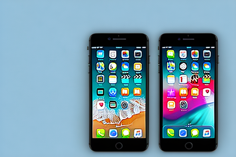 An iphone 7 plus with the power and volume buttons highlighted