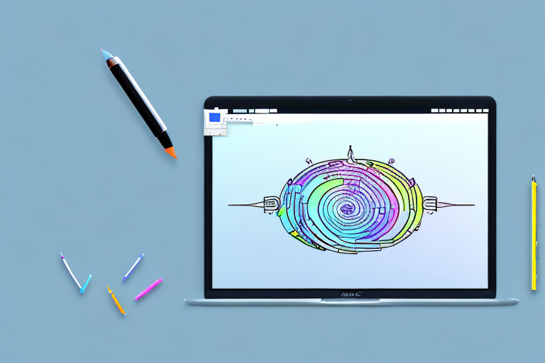 A mac computer with a screenshot image on the screen