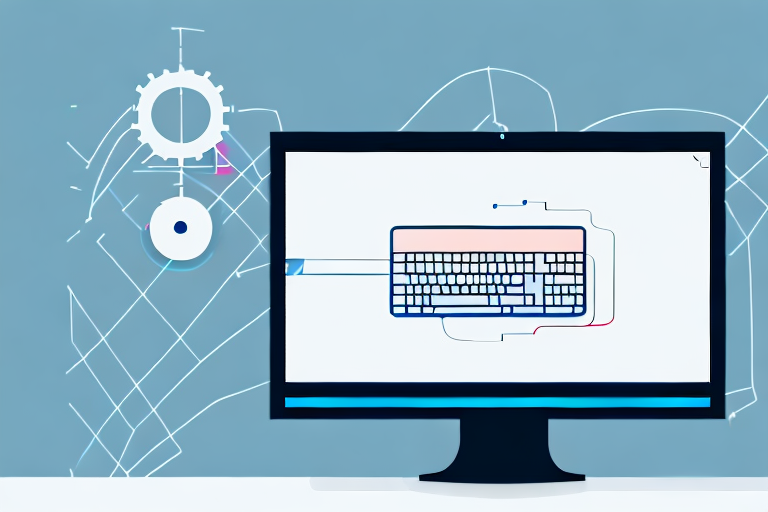 A computer monitor displaying a generic desktop interface