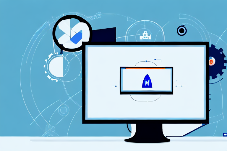 A computer monitor displaying a generic screen