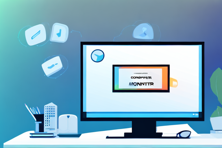 A computer monitor displaying a generic desktop