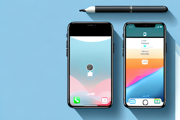 An iphone with the power button and the volume up button highlighted