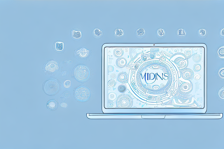 A macbook with a sequence of actions indicating the screenshot process