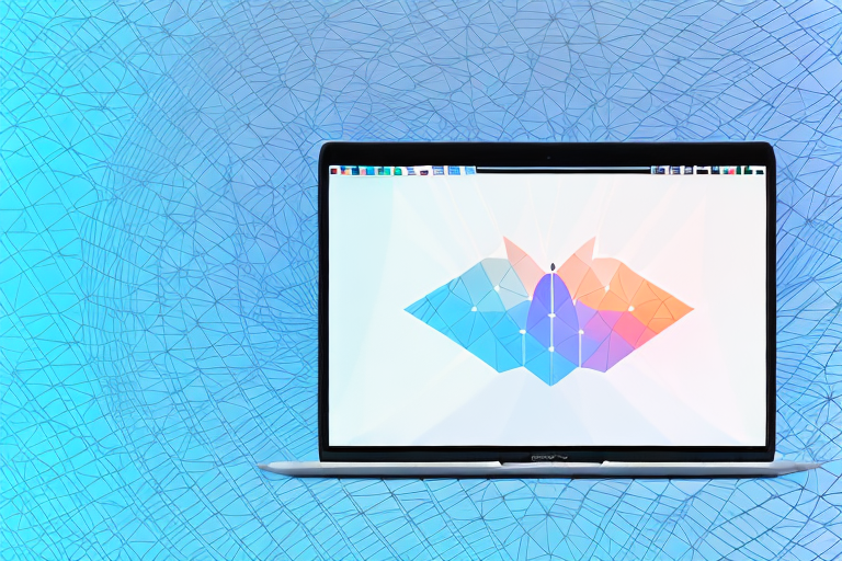 A macbook with a screenshot image on the screen