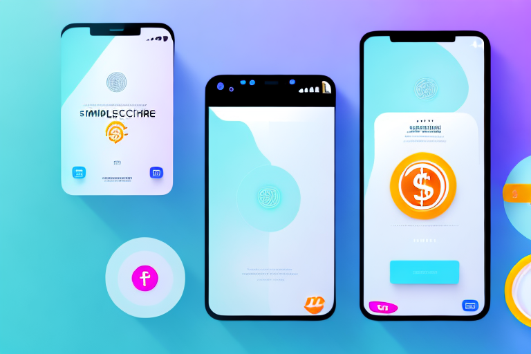 A smartphone displaying a vibrant and sleek cash app interface