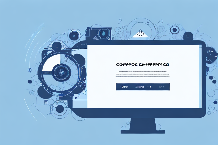 A computer screen with a camera icon and a snapshot of a webpage on it