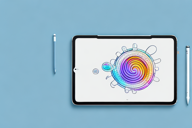 An ipad with the power button and the home button highlighted