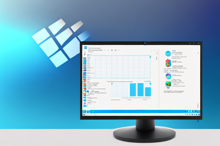 A computer monitor displaying the windows 10 interface