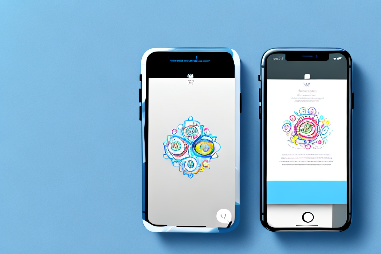 An iphone displaying an opened screenshot with editing tools around it