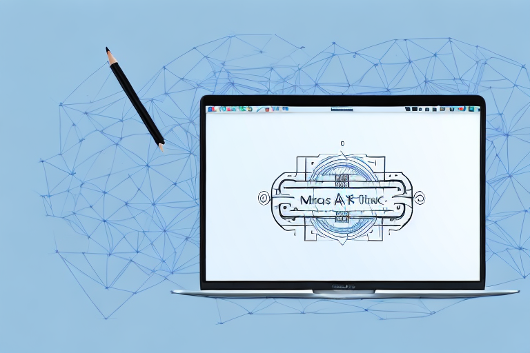 A macbook with a screenshot image on its screen and various editing tools like cropping