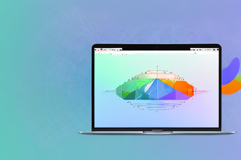 An apple computer with a screenshot tool interface on its screen