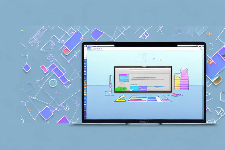 A mac computer with a screenshot on the screen