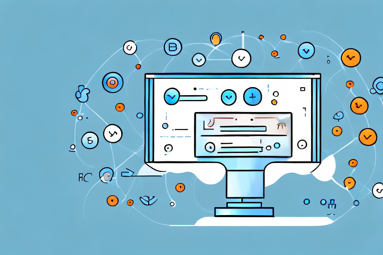 A computer screen with a camera icon