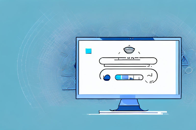 A computer screen with an overlaid camera icon