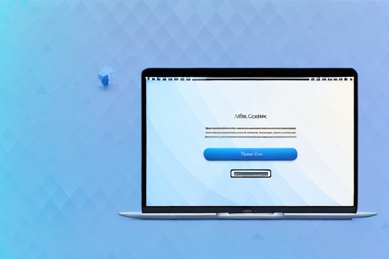 A macbook with the screen displaying a generic application