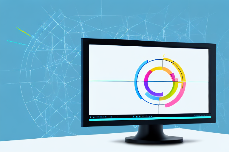 A computer monitor displaying different windows