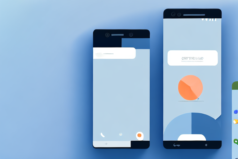 An android phone displaying a generic app screen