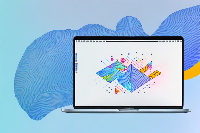 A macbook pro with a screenshot on the screen