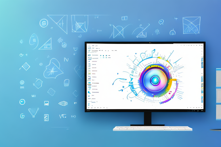 A windows 10 desktop screen showing an open screenshot editing tool with various editing features and tools highlighted