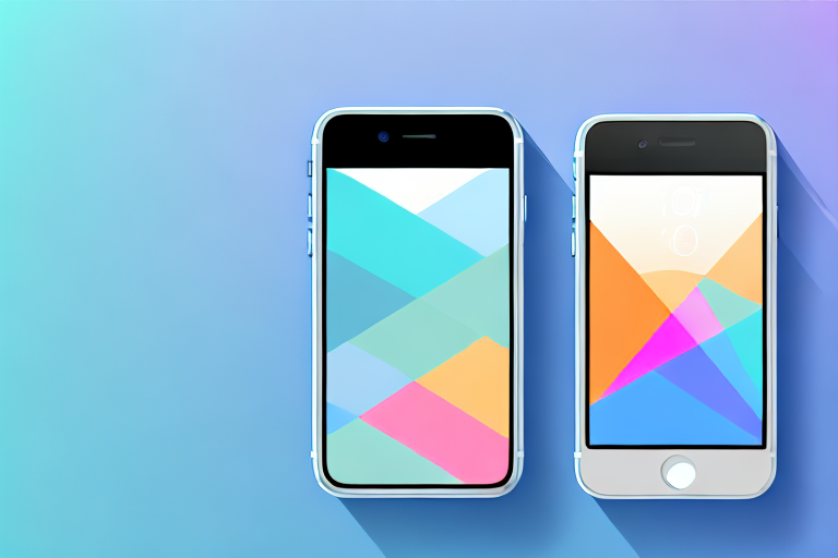 An iphone displaying a vibrant screen