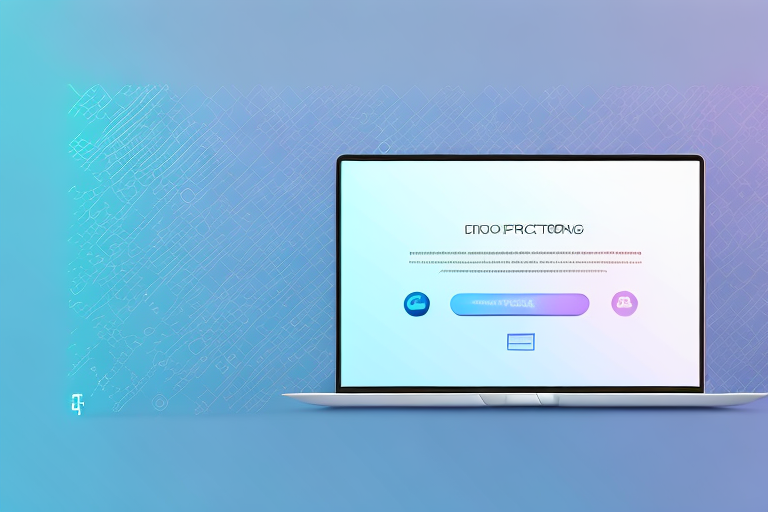 A laptop with a glowing screen