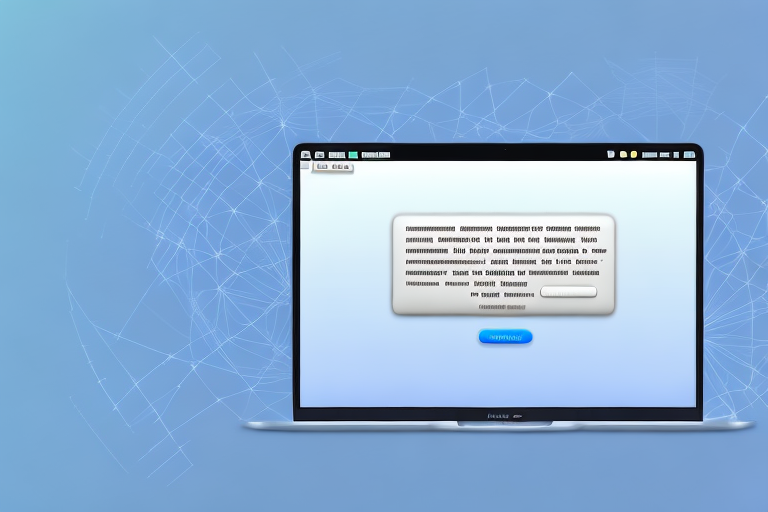 A mac computer with a dialogue box on its screen showing the command keys for taking a screenshot