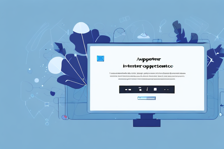 A computer with a dialogue box popping up