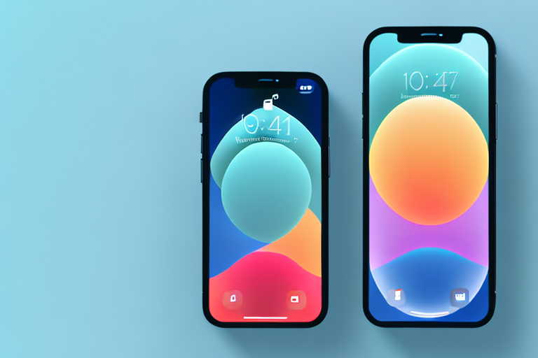 An iphone 13 displaying a vibrant screen