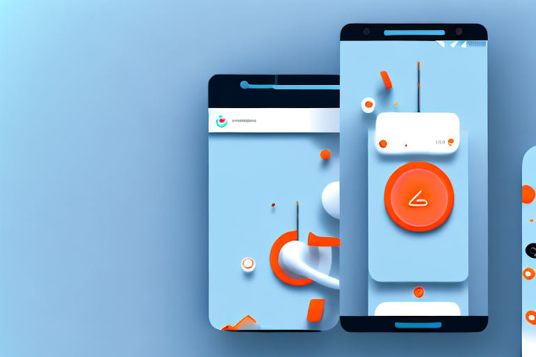 An android phone with the power and volume down buttons highlighted