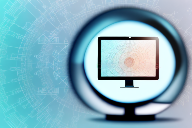 A computer monitor displaying a high-resolution image