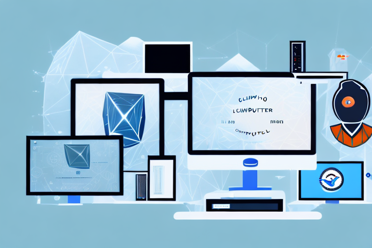 A variety of computer screens displaying different linux environments
