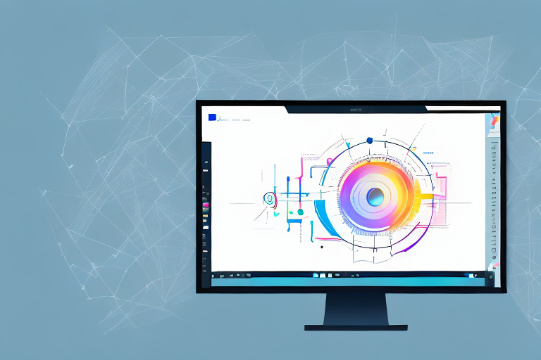 A computer screen displaying a screenshot with various editing tools like crop