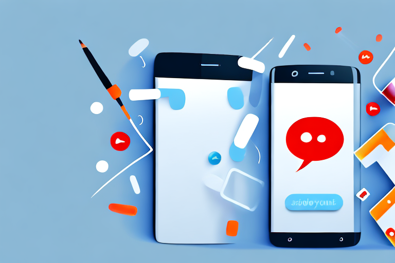 A smartphone displaying a text message conversation