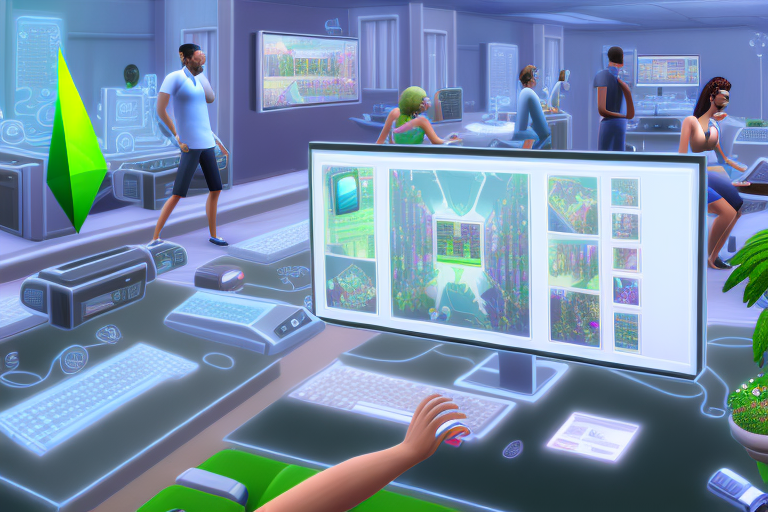 A computer screen displaying the sims 4 game interface