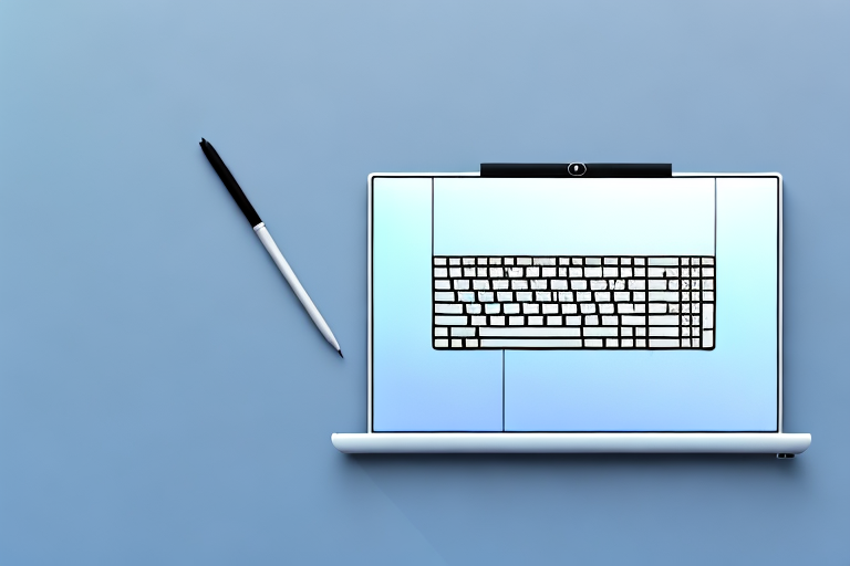 A laptop with a glowing screen